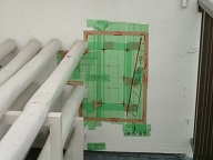 施工中（屋上）新規冷媒配管用貫通部レントゲン検査結果状況